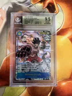 Monkey.D.Luffy Manga Art OP11-118 Divine Speed Becket Graded 9.5 One Piece TCG - Image 1