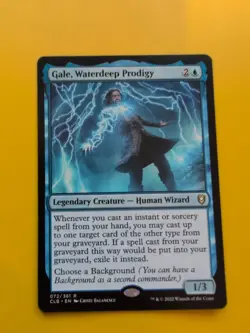 Gale, Waterdeep Prodigy CLB rare Human Wizard MTG Card. - Image 1