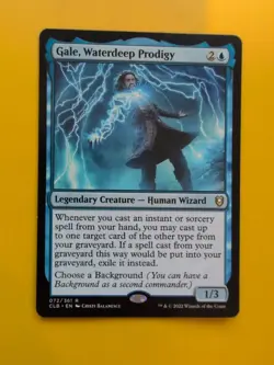 Gale, Waterdeep Prodigy CLB rare Human Wizard MTG Card. - Image 2