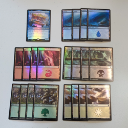 Charix, The Raging Isle with 20 Foil Lands, ZNR Bundle Lot of 21x Holo MTG Cards - Image 1