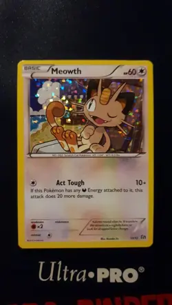 Pokemon TCG MEOWTH HOLO 11/12 McDonalds EU Promo Set 2016 (MCD16) ENGLISH Card - Image 1
