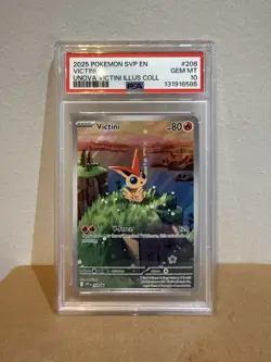Victini SVP 208 Black Star Promo Pokemon TCG PSA 10 Illustration Rare - Image 1