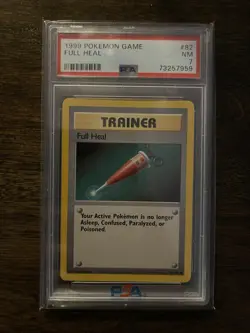 PSA 7 POKEMON FULL HEAL BASE SET 82/102 UNLIMITED UNCOMMON - Image 1
