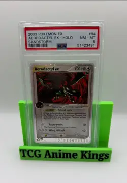 Pokemon EX 2003 Sandstorm Aerodactyl #94 Holo Card PSA 8 - Image 1