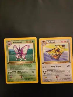 Pokemon 1999 Pidgeot Unlimited 24/64 & Venomoth 1st Edition Non Holo 29/64 - Image 1