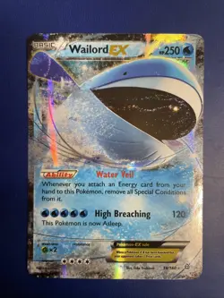 Wailord EX 38/160 Ultra Rare XY Primal Clash - Pokemon Card LP/NM - Image 1