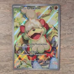 Pokemon Hisuian Growlithe 181/167 Sv06 Twilight Masquerade Illus. Rare Holo 80HP - Image 1