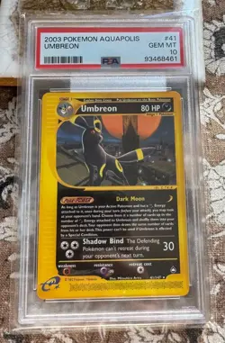 Pokemon Umbreon Aquapolis NON Holo Rare #41 PSA 10 Gem Mint - Image 1