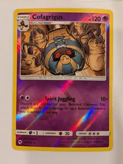 Cofagrigus 100/214 SM Lost Thunder Pokemon Reverse Holo Foil Nice! - Image 1