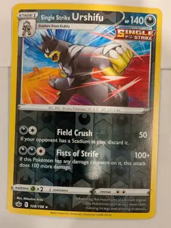 Single Strike Urshifu 108/198 Chilling Reign Pokemon Reverse Holo Foil Rare Nice - Image 1