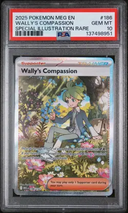 2025 Pokemon Mega Evolution Base #186 SIR Wally's Compassion PSA 10 Gem Mint - Image 1