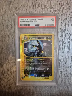2003 Pokemon Skyridge Umbreon Reverse Holo 32/144 PSA 1 - Image 1