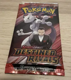 OPENED 1X Pokemon Scarlet & Violet Destined Rivals Mystery Booster Pack -3 Holos - Image 1
