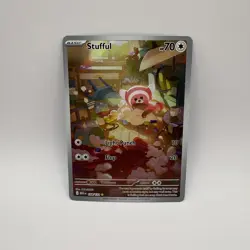 Stufful 154/132 Me01: Mega Evolution Holo Pokemon card TCG NM - Image 1