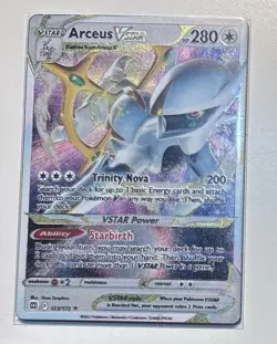 Pokemon Arceus VSTAR 123/172 Gamestop UPC Exclusive Metal Card NM TCG - Image 1