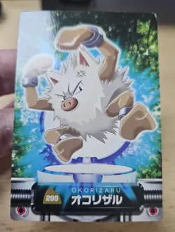 PRIMEAPE 299 Japanese Pokemon 2005 Carddass Zukan Advanced Generation Part 1 - Image 5