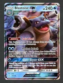 Blastoise GX 35/214 - Pokemon TCG - Sun & Moon - unbroken Bonds - LP - Image 1