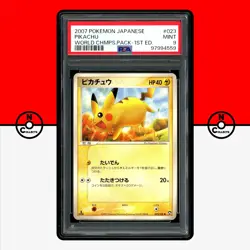 Pokemon PSA 9 Pikachu 023/108 1st Ed World Champions Pack 2007 Japanese - Image 1