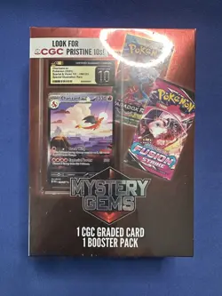 💎 Pokemon MYSTERY GEMS - 1 CGC Graded Card & 1 Booster Pack 2025 - NEW/SEALED - Image 1