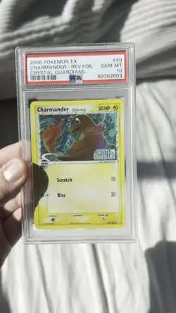 Pokemon 2006 EX Crystal Guardians Charmander Reverse Holo 49/100 PSA 10 (Pop 22) - Image 2