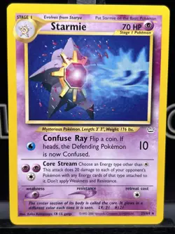 Pokemon TCG 2001 Neo Revelation Set: Starmie 25/64 - Regular Rare Card - NM - Image 3