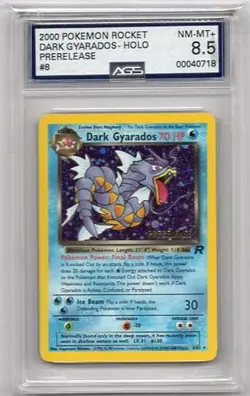 DARK GYARADOS HOLO #8 POKEMON PRERELEASE #00040718 AGS GRADED NM-MT+ 8.5 2000 - Image 1