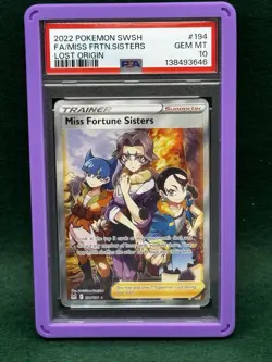 Pokemon Lost Origin Miss Fortune Sisters 194/196 Full Art PSA 10 Gem Mint - Image 1