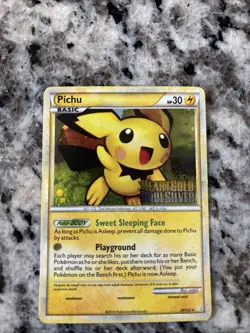 2010 Pokemon HeartGold & SoulSilver Pichu Reverse Holo #28/123 - Image 3