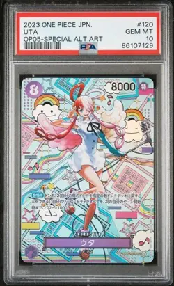 2023 One Piece Japanese OP05-120 UTA SAR PSA 10 - Image 1