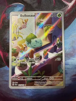 Pokemon TCG Bulbasaur Stellar Crown Illustration Card 143/142 - Image 1