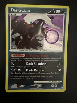 Darkrai 3/100 Holo Rare Pokemon Card Majestic Dawn Near Mint Minus NM- - Image 1