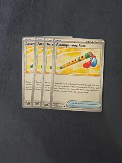 Accompanying Flute 142/167 4x x4 Pokemon Cards 2024 Twilight Masquerade Playset - Image 1