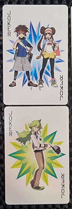 2 Jokers Pokemon trainers and "N" Japanese Black Kyurem Poker Playing Card 2012 - Image 1