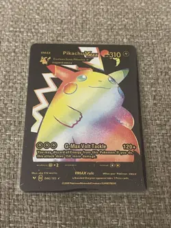 Pikachu VMAX Rainbow Secret Rare Black FOIL Card 044/185 NM 🔥 - Image 1