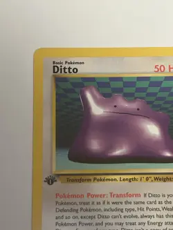 Pokemon Card Fossil 1st Edition Ditto 18/62 Near Mint - Image 2