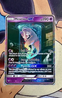 Mewtwo GX 78/73 Secret Rare Shining Legends NM Pokemon Card (Mew Tube) 2017 - Image 1