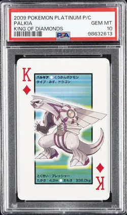2009 POKEMON PLATINUM VERSION PLAYING CARDS KING OF DIAMONDS PALKIA PSA 10 - Image 1