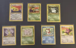 1st Ed Jigglypuff, Persian, and Other Jungle Set WOTC Pokemon Card Lot NM/M - Image 1