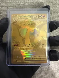 Mega Charizard X EX Phantasmal Flames 130/94 Mega Gold Card Ultra Rear NM / MINT - Image 2