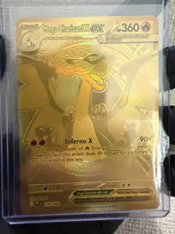 Mega Charizard X EX Phantasmal Flames 130/94 Mega Gold Card Ultra Rear NM / MINT - Image 3