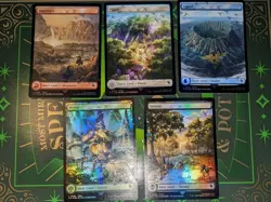 Plains Swamp Island Mountain Forest (Chocobo Track Foil) Set MTG Final Fantasy - Image 2