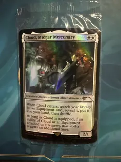 Magic The Gathering Final Fantasy 7 Cloud Midgar Mercenary Foil PROMO - Sealed💥 - Image 1