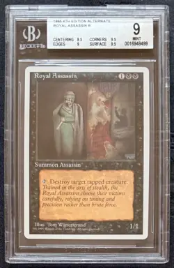 Royal Assassin MTG 4th Edition ALTERNATE BGS Mint 9 = PSA/CGC 10 Ultra Rare!! - Image 1