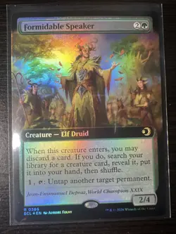 Magic FOIL Formidable Speaker - Extended Art Lorwyn Eclipsed - Mtg - Image 1