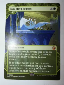MTG Doubling Season WOT FOIL BORDERLESS Magic The Gathering - Image 2