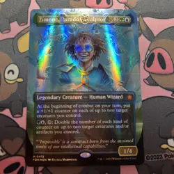 Zimone, Paradox Sculptor (Borderless) (Mana Foil) Foundations Foil - Image 1