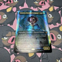 Zimone, Paradox Sculptor (Borderless) (Mana Foil) Foundations Foil - Image 3
