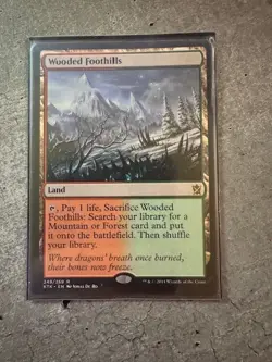 Magic the Gathering MTG Wooded Foothills (249) Khans of Tarkir NM - Image 1