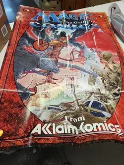 UNUSED MAGIC THE GATHERING COMICS Wotc 1995 ACCLAIM COMICS Retail Poster - Image 3