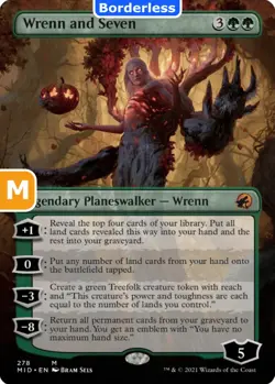 MTG Wrenn and Seven Midnight Hunt Mythic Legendary Planeswalker Wrenn NM - Image 1